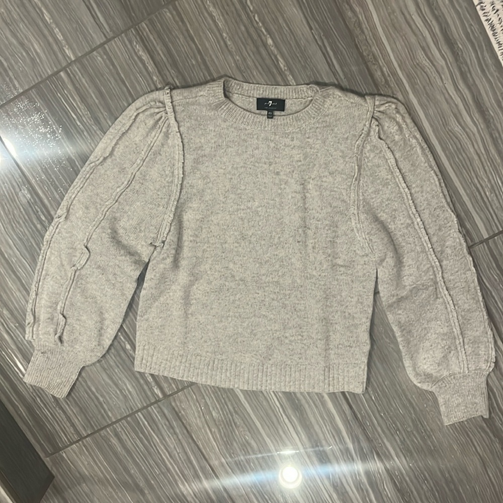7 for all mankind gray sweater women’s size XS